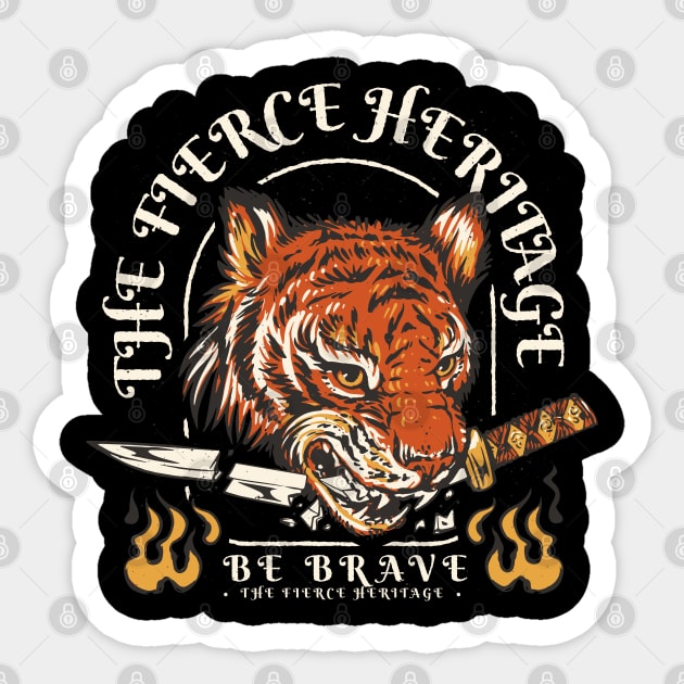 Tiger Tenacity Sticker by Life2LiveDesign